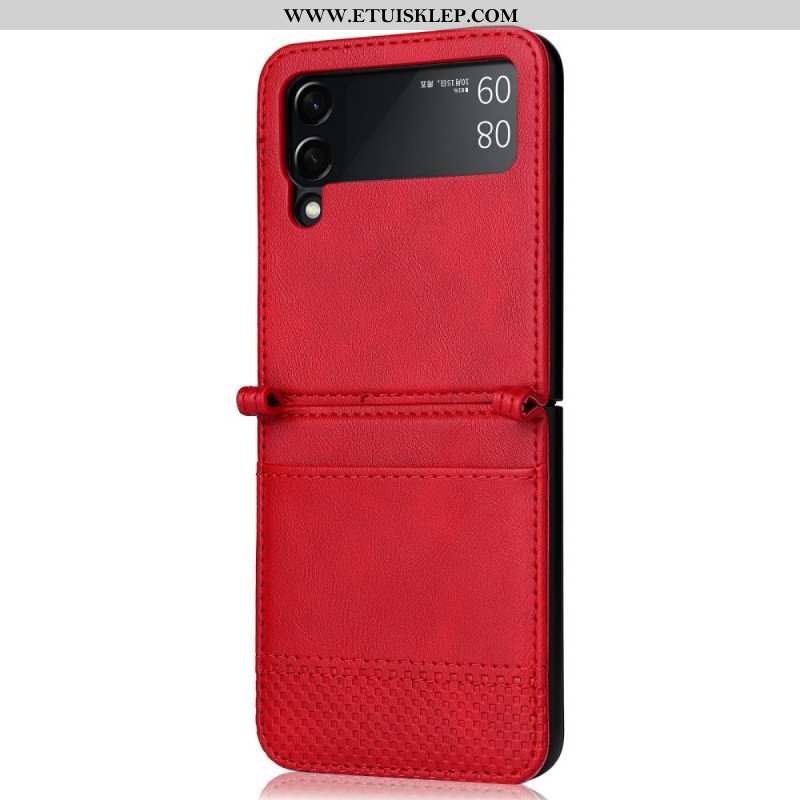 Etui do Samsung Galaxy Z Flip 3 5G Etui Folio Etui Na Karty W Stylu Vintage Ze Skóry